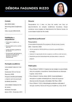 Exemplo de currículo acadêmico